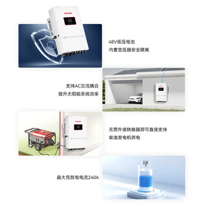 อินเวอร์เตอร์พลังงานแสงอาทิตย์ 6KW 8KW 12KW แบบสามเฟส ไฮบริด ต่อเข้าระบบกริด พร้อมแบตเตอรี่สำรองไฟ สำหรับใช้ในบ้าน - Product Image 2
