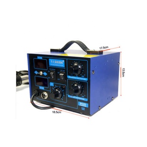 Estación de soldadura 2 en 1 Saike 952D 760W con <span class=keywords><strong>pistola</strong></span> desoldadora utilizada <span class=keywords><strong>para</strong></span> reparación de chips <span class=keywords><strong>Componentes</strong></span> PLC de núcleo de nueva condición incluidos - Product Image 4