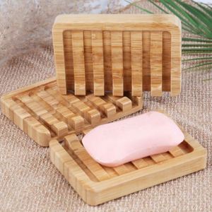 Natural Waterfall Drain Soap Saver Bamboo Soap Dishes for Bathroom <b>Shower</b> Bar Soap Holder with Self Draining <b>Tray</b> - Product Image 3