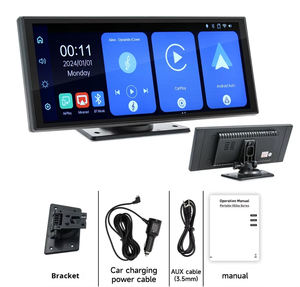 V1101R Écran tactile portable CarPlay sans fil de 11,26 pouces, <span class=keywords><strong>autoradio</strong></span> MP5 avec carte USB/SD pour la navigation et le contrôle central de la voiture, noir - Product Image 6