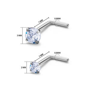 <span class=keywords><strong>Piercing</strong></span> de <span class=keywords><strong>nez</strong></span> unisexe pour enfants en titane, forme cœur, style punk, 13 mm, 20G, ASTM F136, bijou corporel tendance pour <span class=keywords><strong>narine</strong></span> - Product Image 2