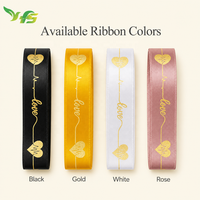 Ruban en satin personnalisé de luxe avec logo, 100 yards/rouleau, emballage pour mariage, Noël, emballage cadeau, ruban en satin pour bouquet de fleurs