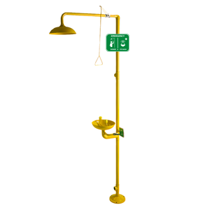 Chuveiro de Emergência e Estação de Lavagem de Olhos com Revestimento ABS Amarelo Ss304 - Product Image 1