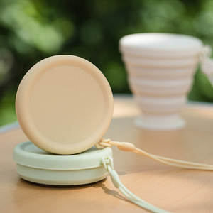 Tasses et soucoupes à thé en silicone pliables et portables au design moderne, résistantes aux hautes températures, de qualité alimentaire, pour le camping et les voyages en extérieur - Product Image 5