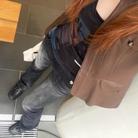 Jean vintage déchiré taille basse, pantalon en denim asymétrique style grunge, jean évasé noir mode coréenne, streetwear Kpop