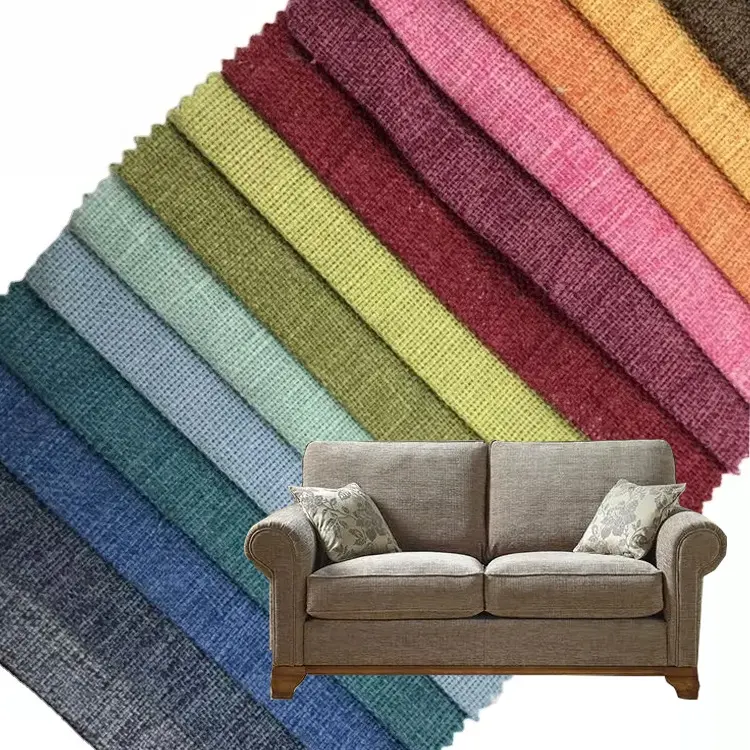 Custom upholstery polyester linen looks curtain fabric soft flax linen sofa fabric textile
