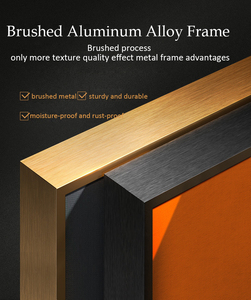 Peinture décorative de salle à manger de luxe légère moderne noir et blanc fond d'hôtel tenture murale peinture <span class=keywords><strong>triptyque</strong></span> de haute qualité - Product Image 4