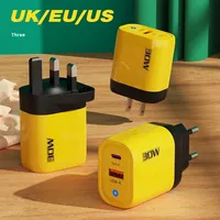 Nuevo 12W QC3.0 Luz LED Tipo-C Puerto USB Cargador Auricular UE EE. UU. Reino Unido Adaptador de cargador de teléfono móvil estándar para teléfono móvil