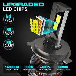 Nuovi Fari LED Chenlang per <span class=keywords><strong>Auto</strong></span>, 300W 40000LM Super Luminosi, Luci per <span class=keywords><strong>Auto</strong></span> H1 H3 H4 H7 H11 9005 9006 H13 Aozoom - Product Image 6