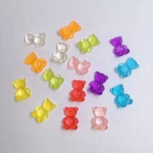 100 Breloques Lumineuses Kawaii en Forme d'Ours Gélifiés pour Slime, Ongles, Résine, Scrapbooking, Artisanat, Décoration de Coque de Téléphone, DIY - Product Image 2