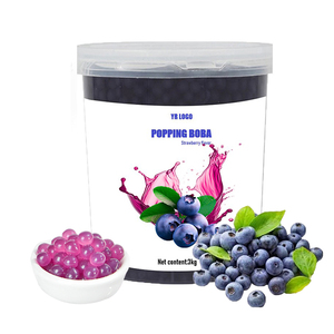 Perles de boba à la myrtille pour garniture de bubble tea, garnitures de boissons premium en bouteille avec additifs sucrés - Product Image 6