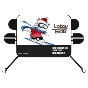 Pare-neige de voiture en aluminium, style dessin animé, à clipser, épaissi, coupe-vent, protection solaire estivale - Product Image 6