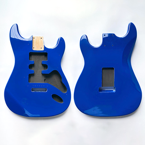 Cuerpo de guitarra DIY de aliso con acabado brillante azul místico al por mayor para kits - Product Image 1