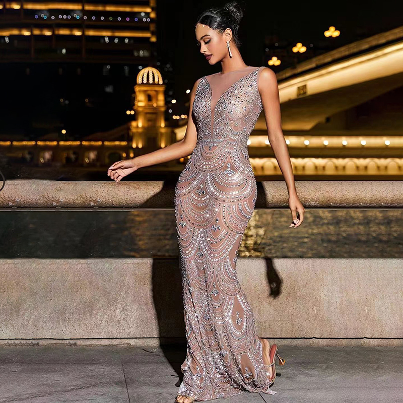 Novance Y3736-B женская одежда Вечернее Платье Vestidos Largos Elegantes Para Mujer платья для матери невесты для свадьбы