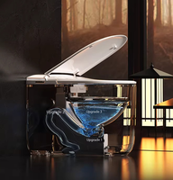 TangHome E81 Toilette intelligente en céramique allongée à double chasse avec télécommande incluse, siphon en P, fixation au sol, automatique