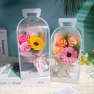 Ramo de <span class=keywords><strong>Flores</strong></span> de Jabón Hecho <span class=keywords><strong>a</strong></span> Mano con Girasoles y Claveles, Regalo para el Dí<span class=keywords><strong>a</strong></span> del Maestro, Dí<span class=keywords><strong>a</strong></span> de la Madre, San Valentín, para Mujeres - Product Image 3