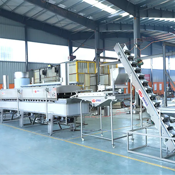 Industrial fully automatic small frozen potato french fries frying fryer production line potato chips making machine for sale
