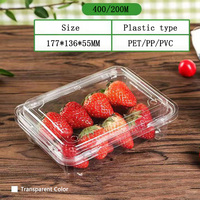 Offre spéciale Boîte d'emballage en plastique PET Jetable Transparent Supermarché Boîte de conservation des fruits et légumes Blister Plateau