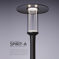 Lampe de jardin moderne en alliage d'aluminium LED 30-50W, alimentation CA, IP65, garantie 5 ans, compatible maison intelligente, température de couleur multiple, intensité variable