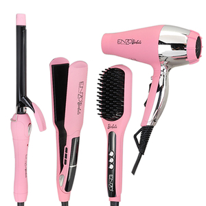 ENZO Multi-fonction OEM 4 en 1 Lisseur de <span class=keywords><strong>cheveux</strong></span> rose, peigne chauffant, <span class=keywords><strong>boucleur</strong></span> de <span class=keywords><strong>cheveux</strong></span>, sèche-<span class=keywords><strong>cheveux</strong></span> en une étape, brosse à <span class=keywords><strong>air</strong></span> chaud, fournisseurs avec PTC - Product Image 1
