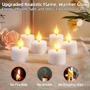 Juego de 12 Velas LED Recargables con Llama 3D, Control Remoto, Temporizador, Estación de Carga Tipo-C, Velas sin Llama, Proveedor de Fábrica al por Mayor - Product Image 4