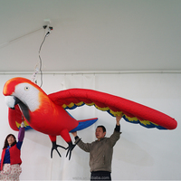 Ailes gonflables géantes, modèle d'oiseau, perroquet coloré pour la publicité