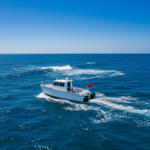 Catamaran en aluminium de qualité marine DK-CM32, 10 m, coque soudée, <span class=keywords><strong>bateau</strong></span> à <span class=keywords><strong>moteur</strong></span> hors-bord, yacht à deux moteurs pour les voyages de loisirs et le travail - Product Image 1