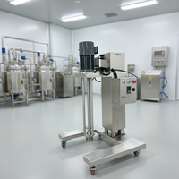 Homogénéisateur automatique haute vitesse 50-100L avec élévateur électrique et émulsifiant électrique en SUS304 pour usines cosmétiques et alimentaires