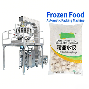 Paslanmaz Çelik Dondurulmuş Mantı Gyoza Paketleme Makinesi, Köfte ve Balık Topları için Tartılı - Product Image 1