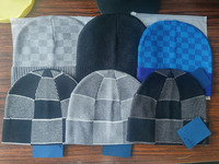 Bonnet tricoté de luxe à carreaux avec logo brodé personnalisé pour homme et femme – Chaud et tendance pour l'hiver