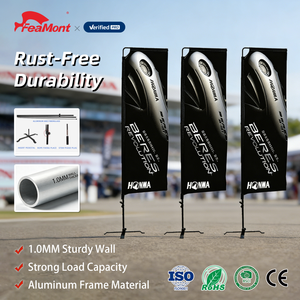 FEAMONT Large Commercial Grade Square Advertising Flag Beach Flag for Trade Shows, Car Dealerships and Grand Openings