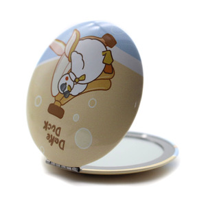 Round Metal Travel Portable Fold Aluminum Pocket Makeup Cosmetic Compact Mirror