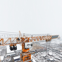 Grúa Torre Plana DH2500 de 200 Toneladas, Altura Máxima 106m, Equipo de Elevación para Construcción, Motor/Engranaje/PLC, Marca DAHAN, ISO CE GOST