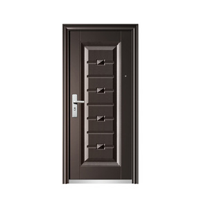 Porte d'entrée manuelle battante Sofia en métal antivol avec motif décoratif central, fabriquée au Zhejiang - Product Image 5