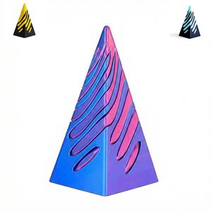 Hot Item 2-4 Years Old Toys Spiral Cone Fidget Decompression Birthday Gift 3D Printed Pyramid Toy - Product Image 6