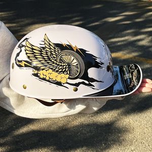 Nuovo <span class=keywords><strong>Casco</strong></span> <span class=keywords><strong>Moto</strong></span> Retrò Mezzo Viso in ABS <span class=keywords><strong>per</strong></span> Scooter Elettrico, Prodotto in Cina, Senza Imbottitura, Certificato di Sicurezza - Product Image 2