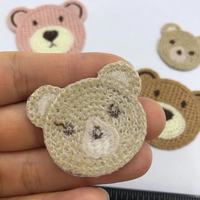 Patch brodé thermocollant Ours de dessin animé pour vêtements d'enfants, bébés et décoration de chapeaux