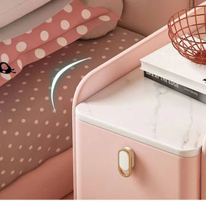 Mesa <span class=keywords><strong>de</strong></span> <span class=keywords><strong>Noche</strong></span> Infantil Pequeña, Simple y Linda, <span class=keywords><strong>de</strong></span> Madera y Cuero, Moderna, para Niños y Niñas, Venta al Por Mayor - Product Image 6