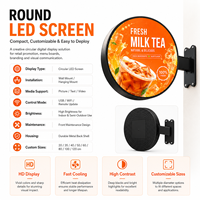 Écran LED circulaire extérieur haute luminosité P4 pour la publicité des restaurants, des magasins, des logos, des enseignes, avec contrôle WiFi