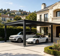Pergola en aluminium avec toit à lames motorisé, gazebo de patio, système extérieur imperméable, résistant au vent, réglable et personnalisable