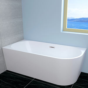 <span class=keywords><strong>Baignoire</strong></span> autoportante moderne en acrylique blanc sur mesure Gurgle pour intérieur, coin de salle de bain - Product Image 3