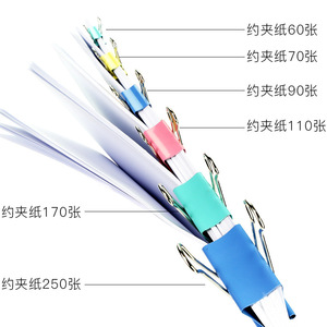 Deli Colored Binder Clips 15mm Metal Long Tail Clips 60 Pieces ES Series Office Supplies - Product Image 3