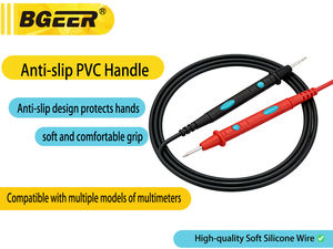 Измерительный щуп для мультиметра |   Номинальное напряжение 1000В/20А |   Универсальный кабель для измерений в электрической сфере и диагностики цепей - Product Image 2