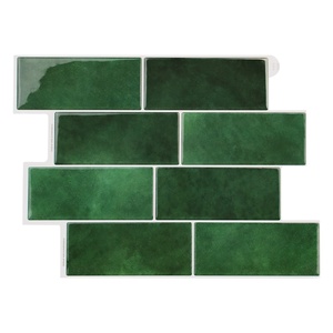 Factory Outlet DIY Metro <strong>Tile</strong> Self Adhesive Home Decor Peel and Stick Backsplash Green Marble 3D Wall <strong>Tiles</strong> Stick on <strong>Tiles</strong> - Product Image 1