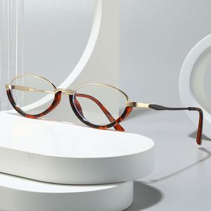 Gafas de Computadora con Marco Ovalado y Bloqueo de Luz Azul, Diseño Personalizado con Logotipo, Moda 2025, Gafas de Aleación Anti Luz Azul para Mujer - Product Image 1