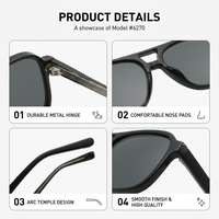 Lunettes de soleil rondes à double pont, légères, durables, tendance, UV380, personnalisées en gros, marque privée Sunray