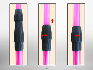 Canne à pêche télescopique pliable en alliage d'aluminium 2,84 m/3,1 m 4 sections pour la pêche en eau douce au brochet et à la perche - Product Image 3