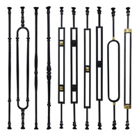 Balustre d'escalier moderne en métal avec ovale de 28 pouces pour garde-corps d'escalier de décoration intérieure