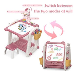 Table de projection AiJH 3 en 1 pour enfants, ensemble de jouets éducatifs multifonctions avec projection LED, peinture et <span class=keywords><strong>dessin</strong></span> DIY - Product Image 4