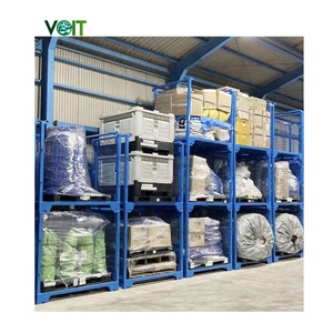 Warehouse storage stackable nesting movable pallet support pallet rack nestainer